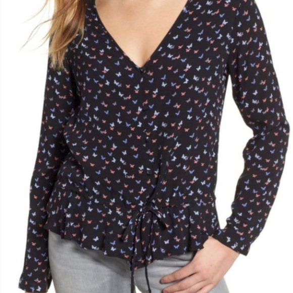 RAILS Beaux Frilly Mariposa Blouse - Picture 1 of 4